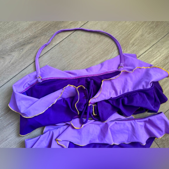 ☀️ Purple Ruffle Bikini - (Jasmin Bikini) - Size Large (Juniors) - Picture 3 of 4